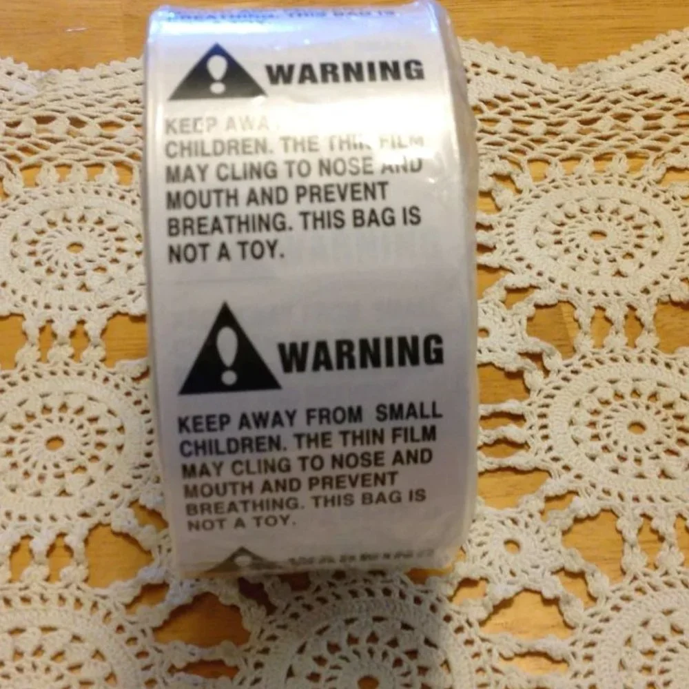 Shipping Supplies - Warning Labels for Clear Shipping Bags